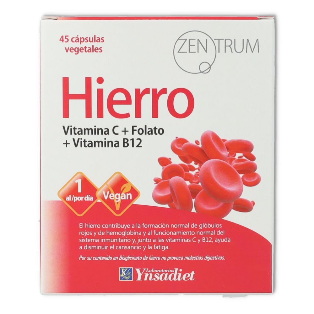 Zentrum Hierro 45 cápsulas Ynsadiet