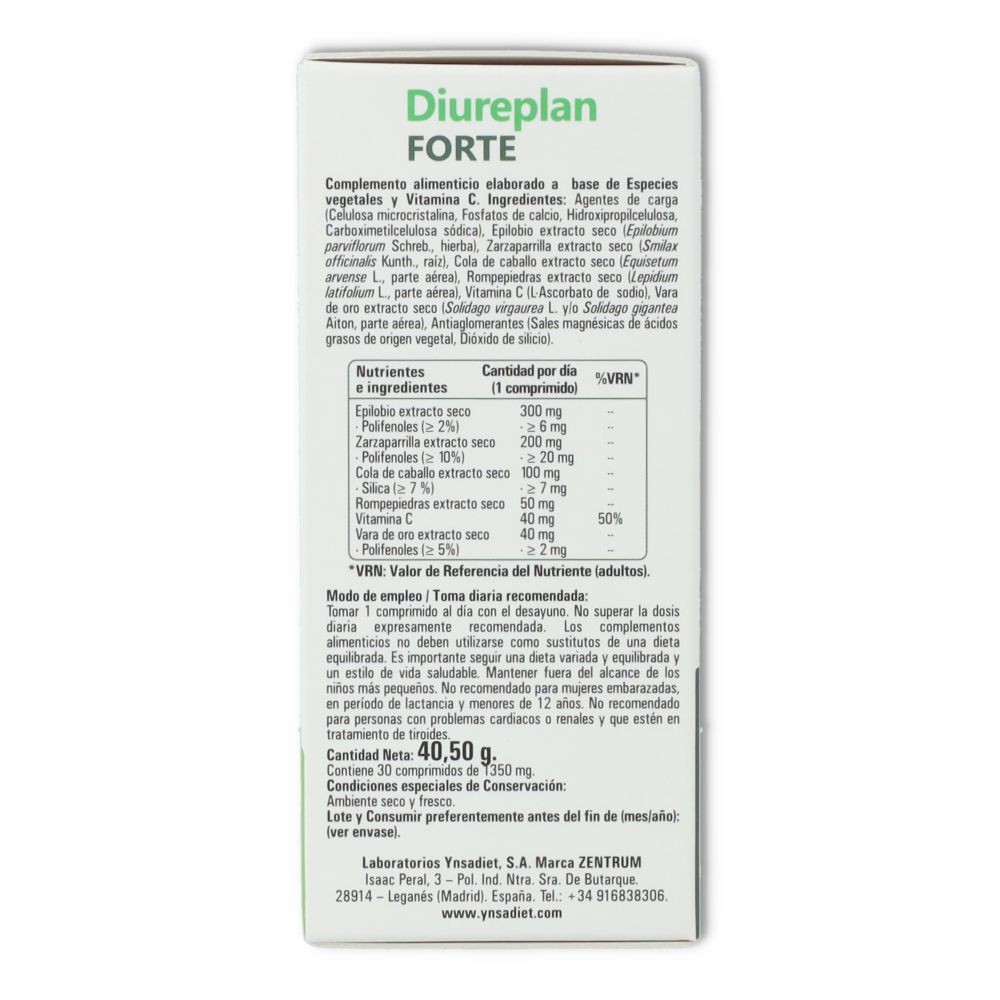 Ynsadiet Zentrum Diureplan Forte 30 comprimidos
