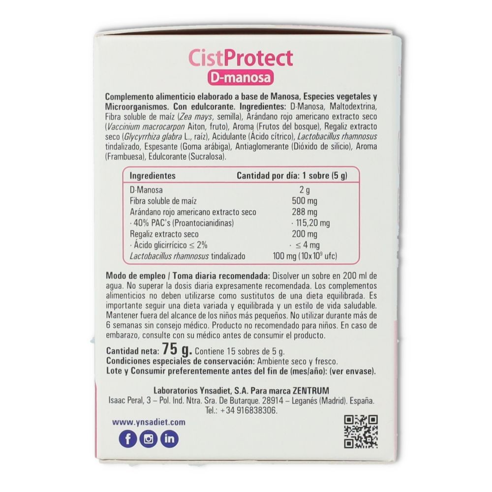 Ynsadiet Cistprotect D-Manosa 15 sobres