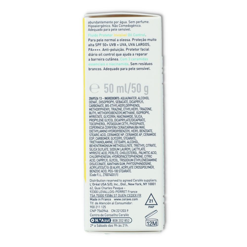 Cerave Protector Fluido Oil Control 50 ml SPF 50