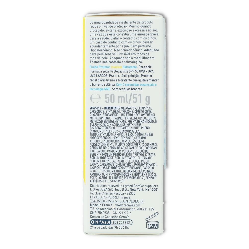 Cerave Protector Fluido Hidratante 50 ml SPF 50
