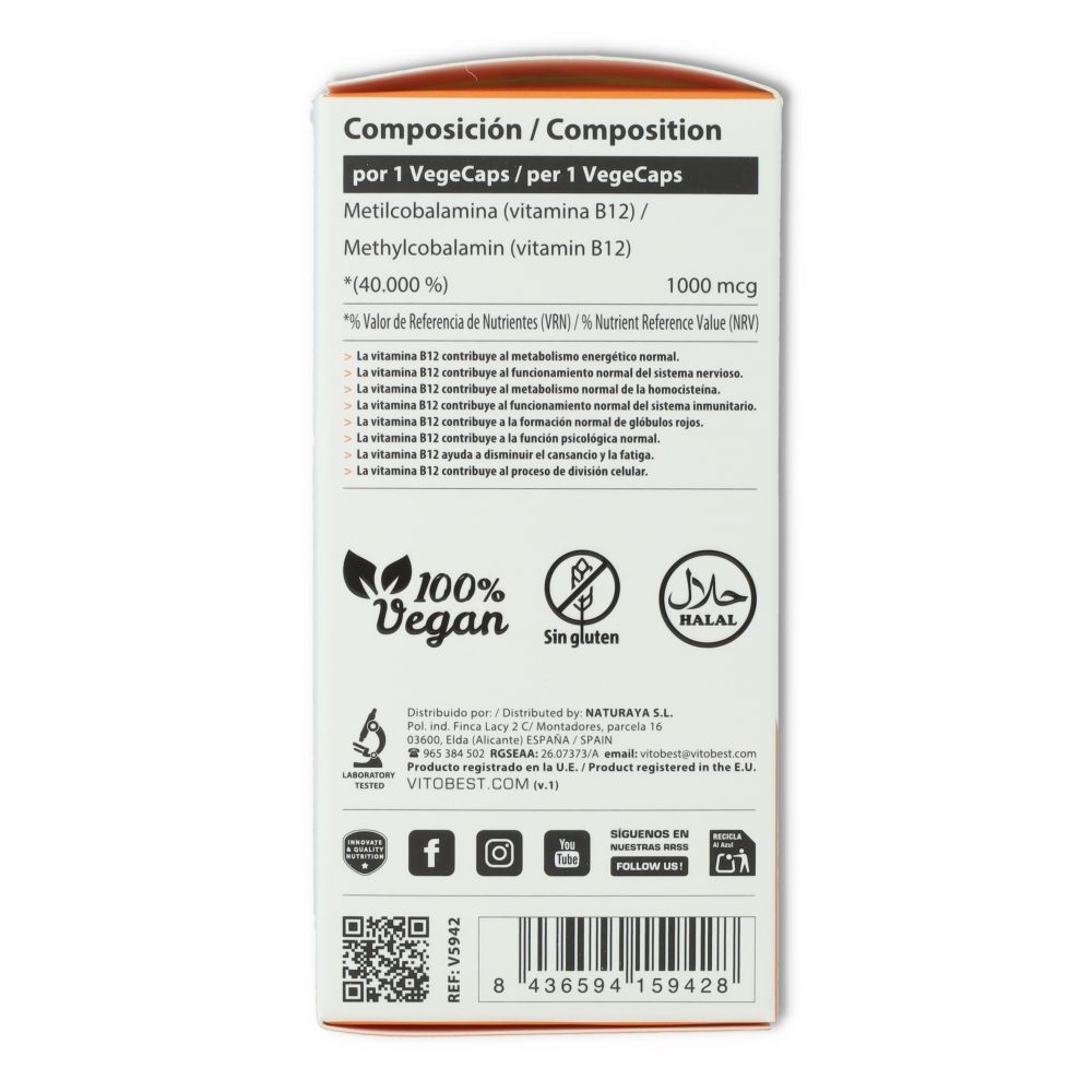 Vitobest Vitamina Methylcobalamin B 12 60 cap
