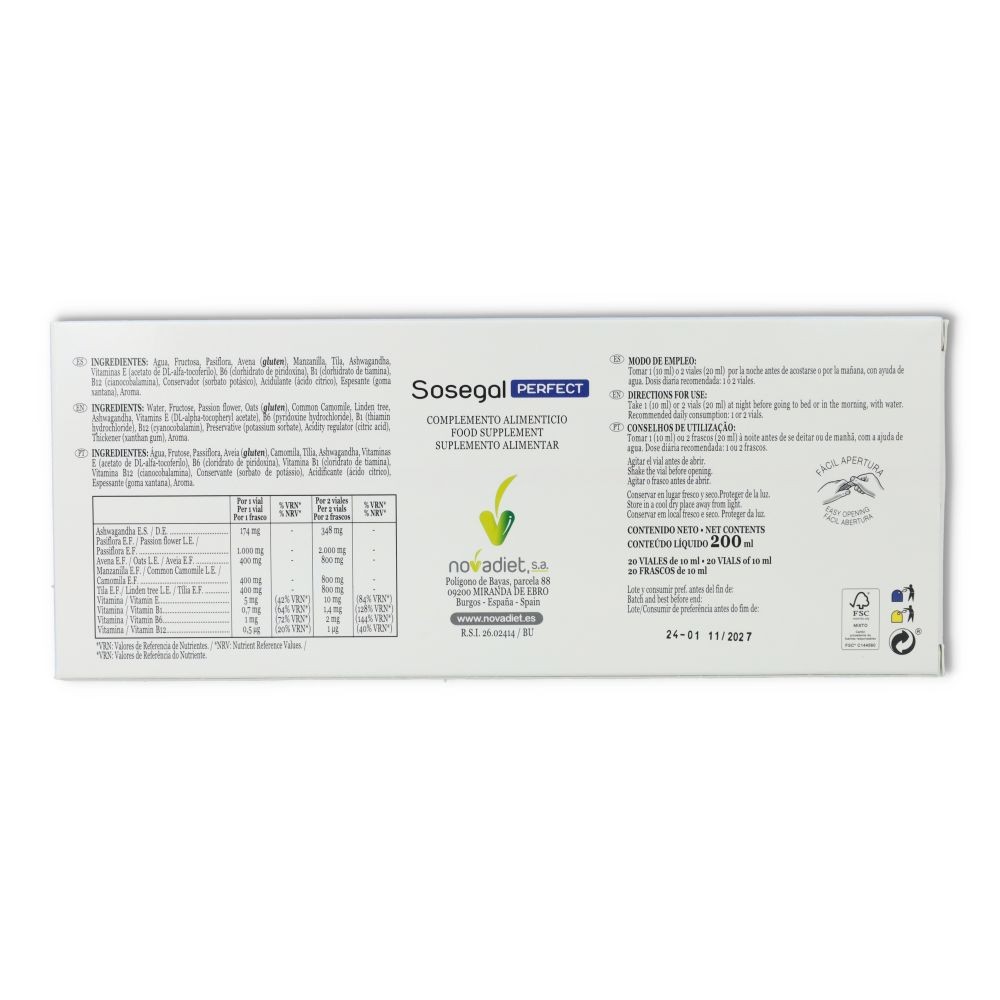 Novadiet Sosegal Perfect 20 viales