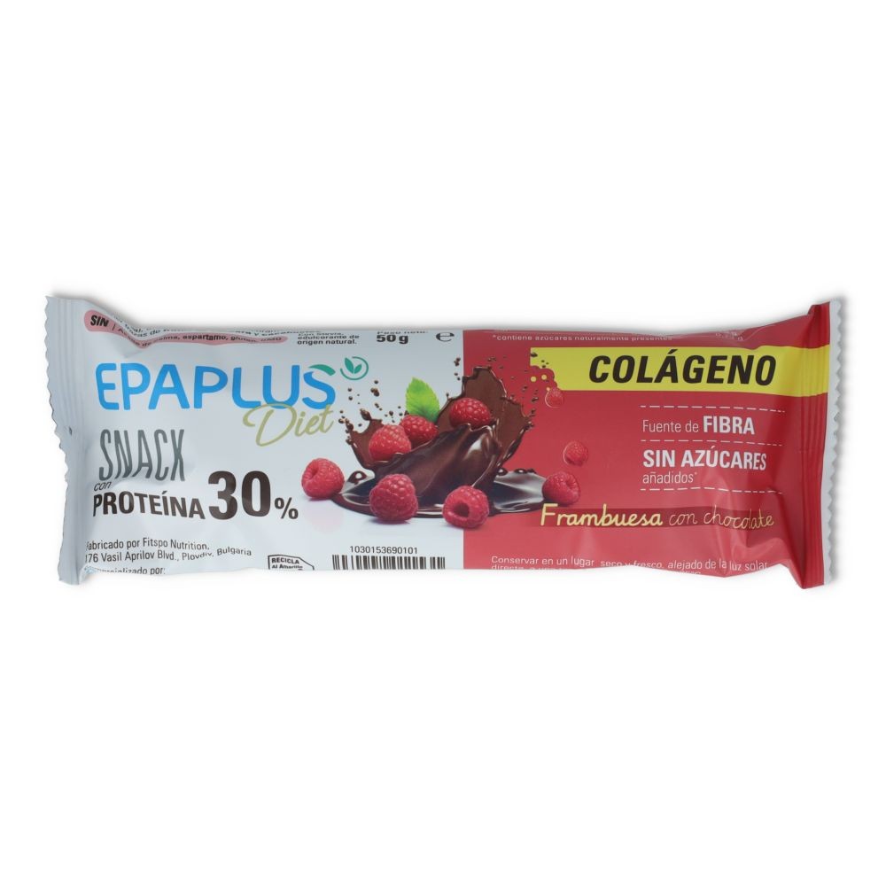 Epaplus Diet Snack Frambuesa y Chocolate Proteina 30 % 50 gr