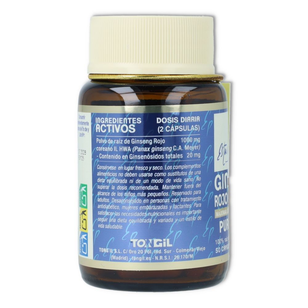 Tongil Estado Puro Ginseng Rojo Coreano 50 cap