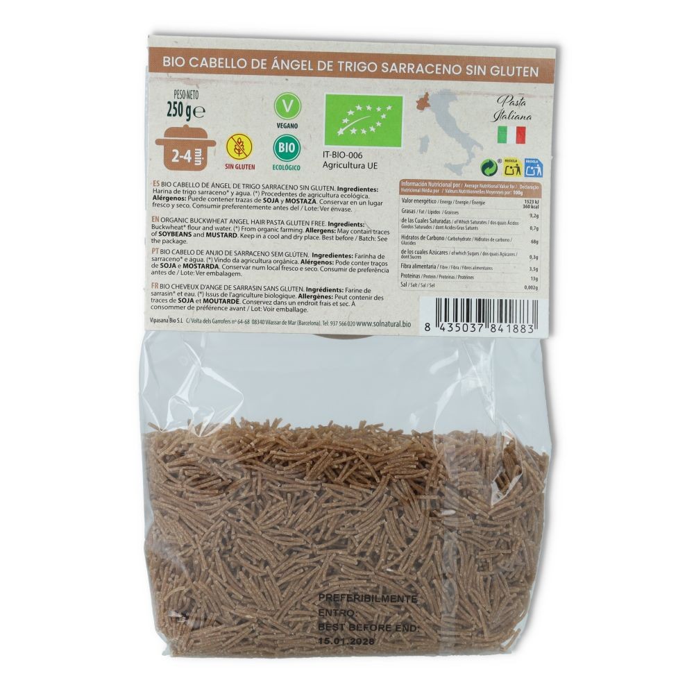 Sol Natural Cabello Angel Trigo Srraceno Bio 250 g