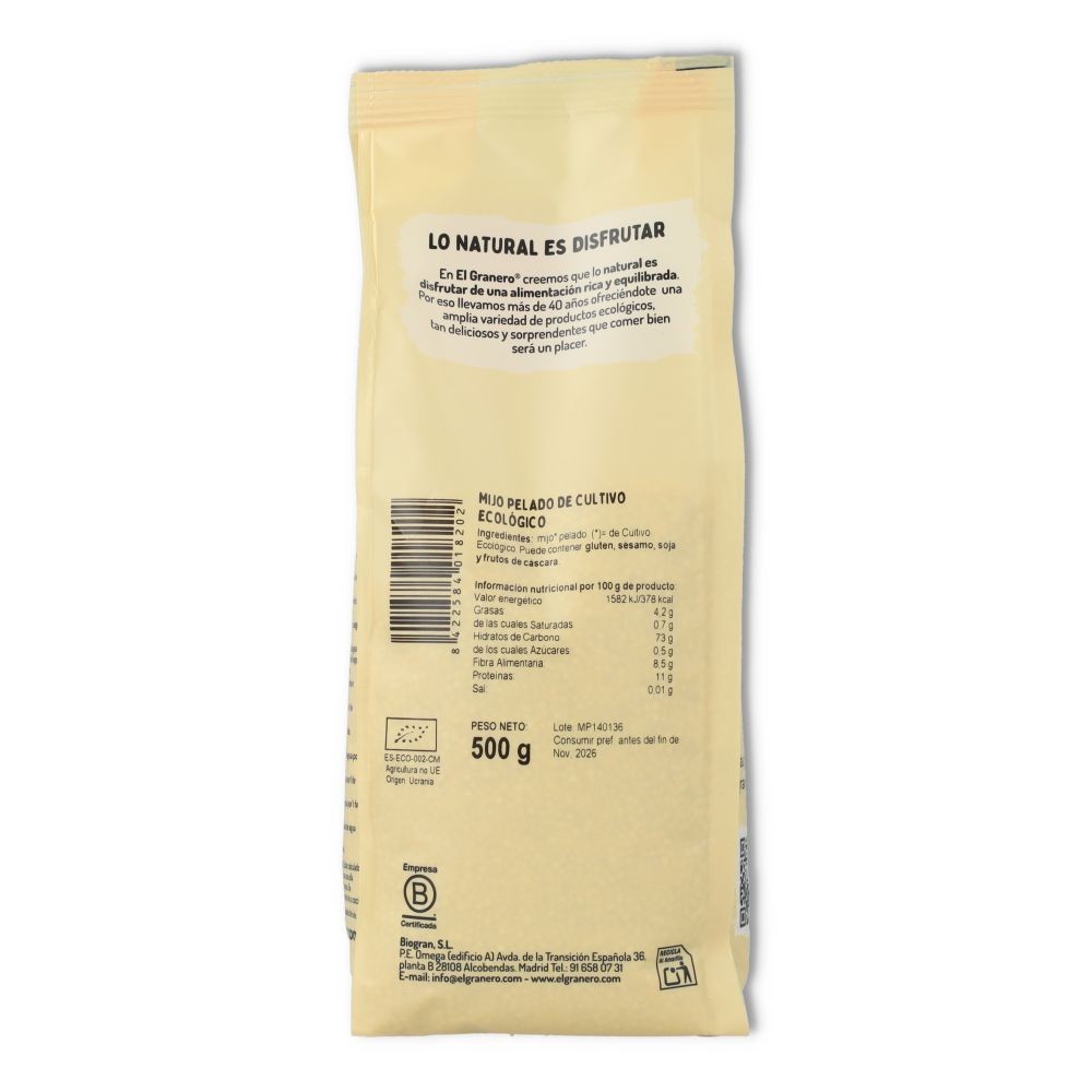 Granero Integral Mijo pelado 500  gramos