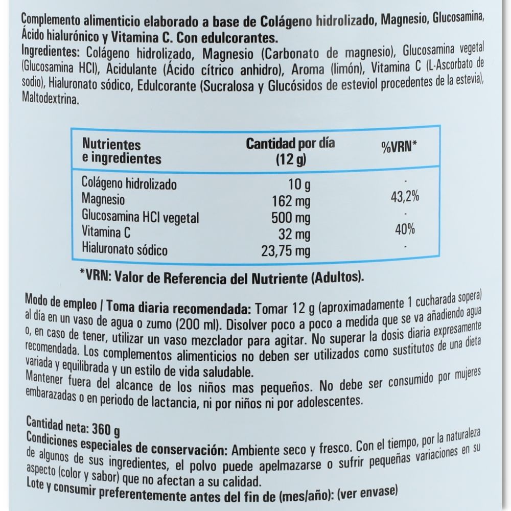 Phytogreen Colágeno con Glucosamina 360 gramos