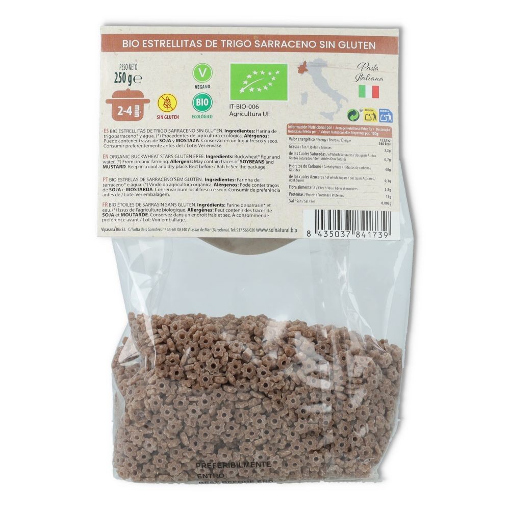 Sol Natural Estrellitas Trigo Sarraceno Bio 250 gr