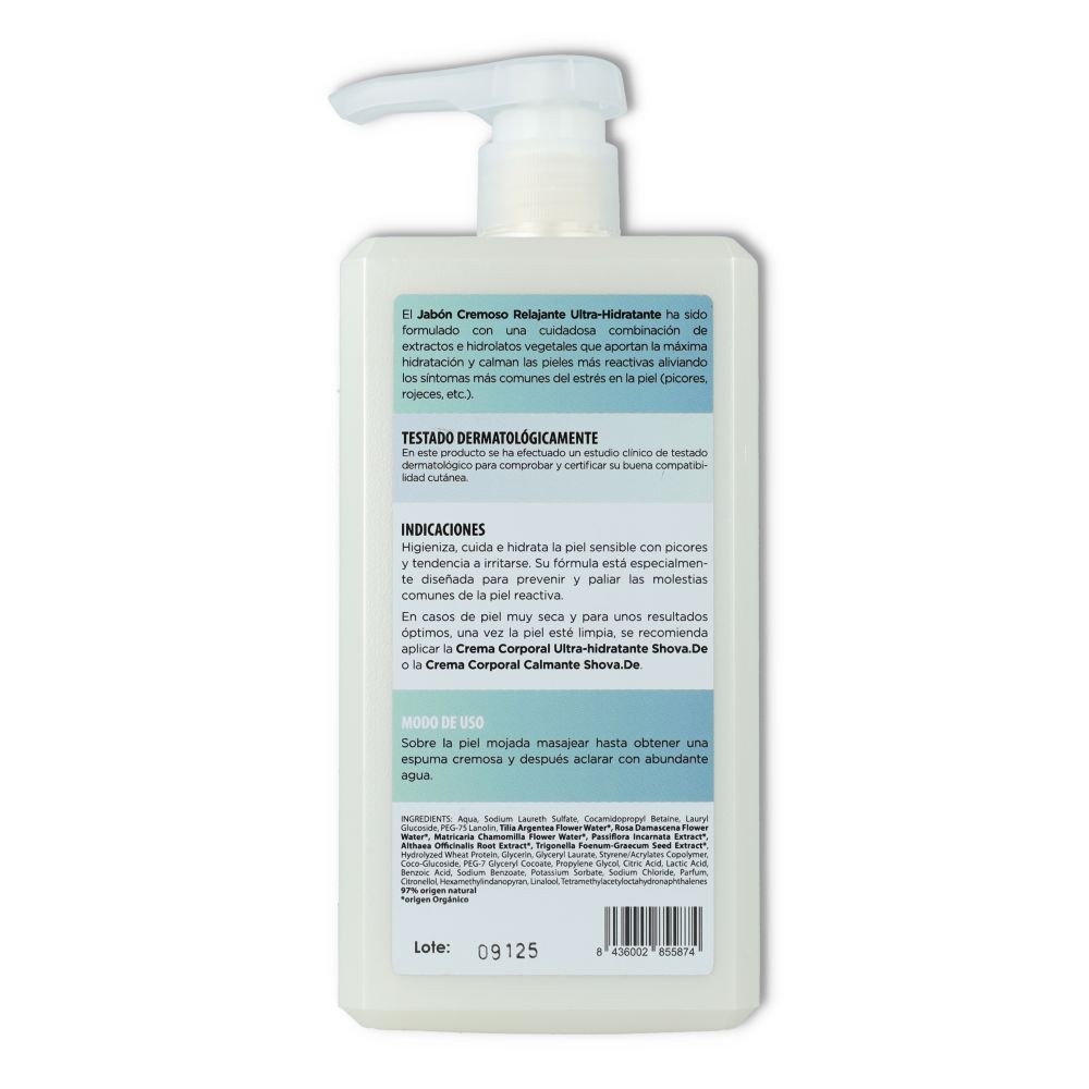 Shova.De Jabon Cremoso Relajante 1000 ml