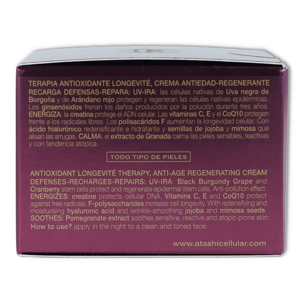Atashi Crema Antioxidan Longevite Regenerante 50 m