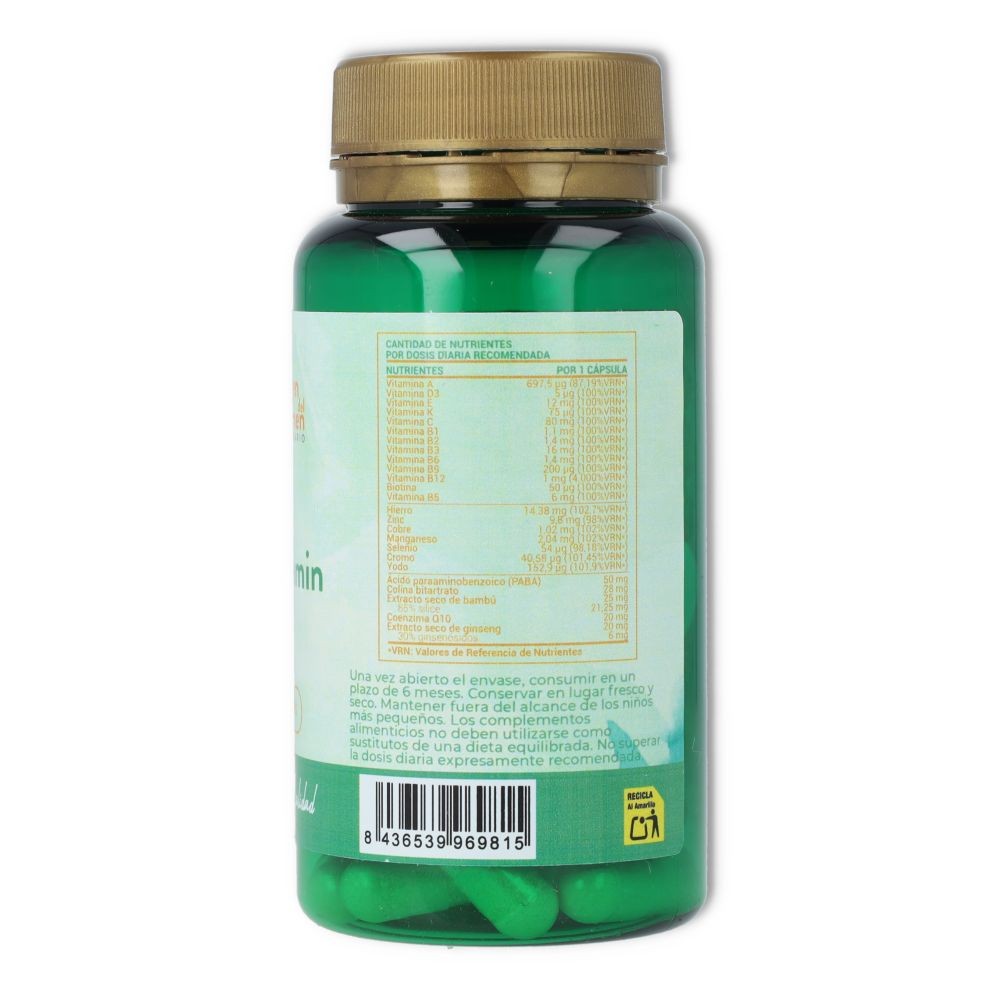 Multivitamínico Virgen del Carmen Plus: 60 cápsulas con vitaminas y minerales