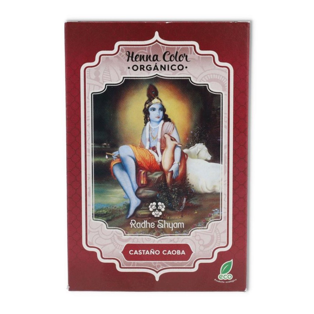 HENNA CASTAÑO CAOBA POLVO  100 gr RADHE SHYAM