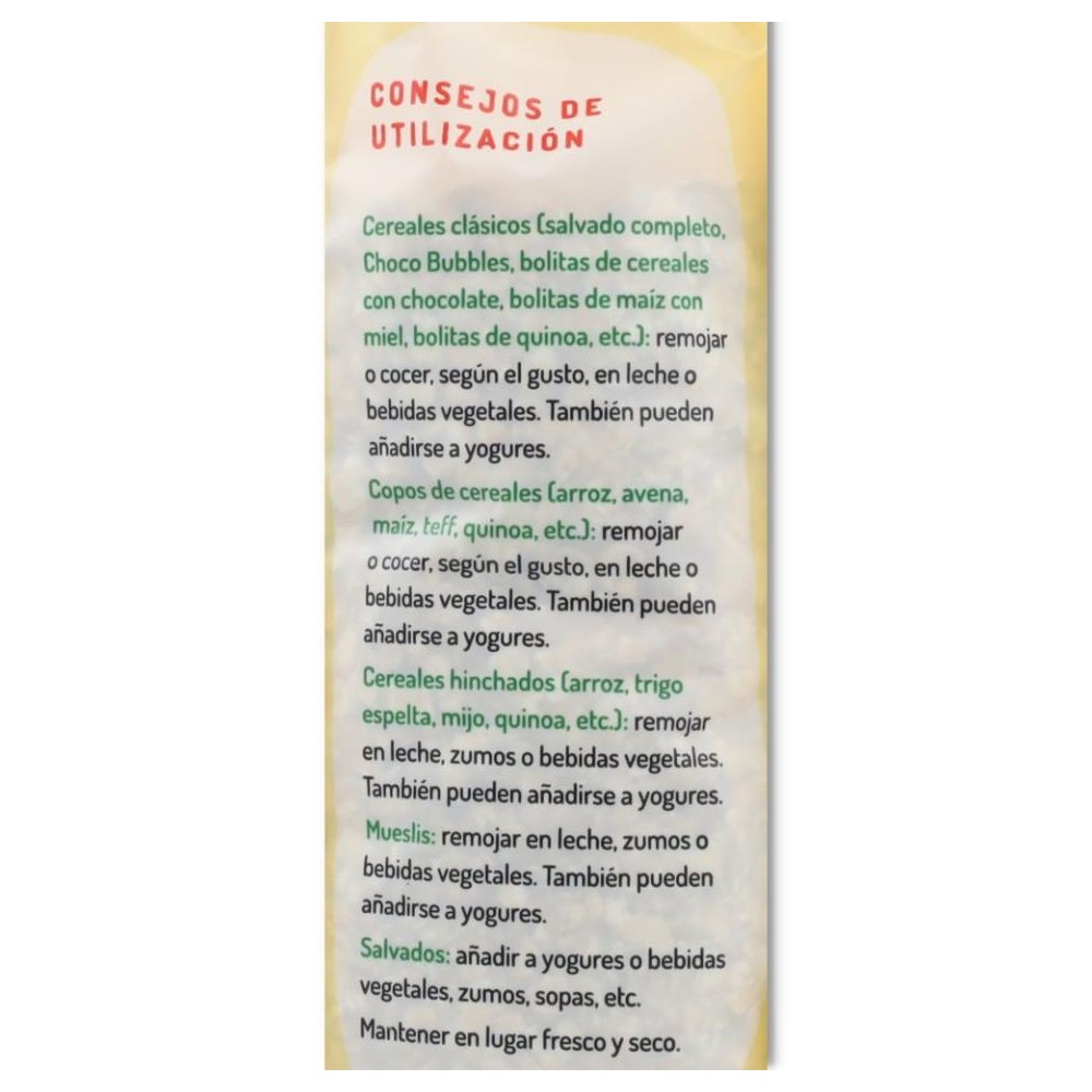 COPOS DE AVENA fino ECO 1000 gr GRANERO INTEGRAL