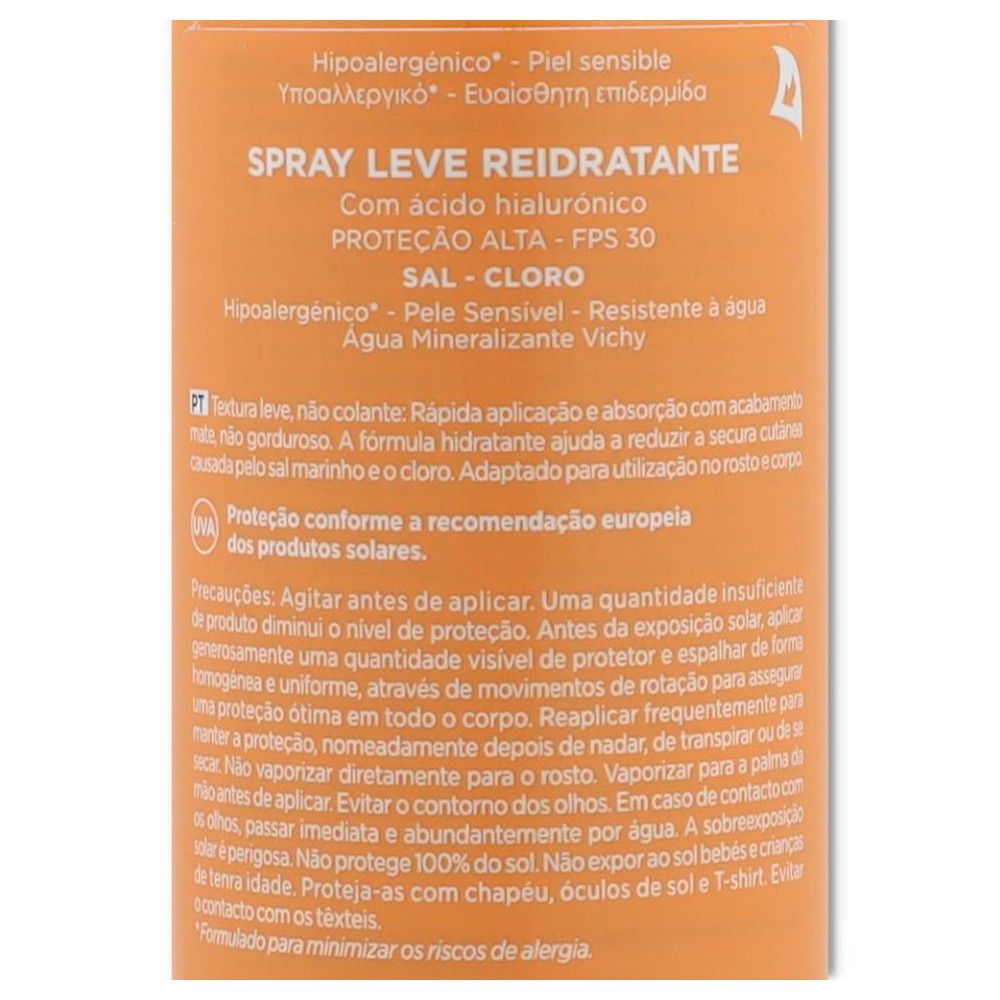 Spray rehidratante ligero spf30 200 ml Vichy