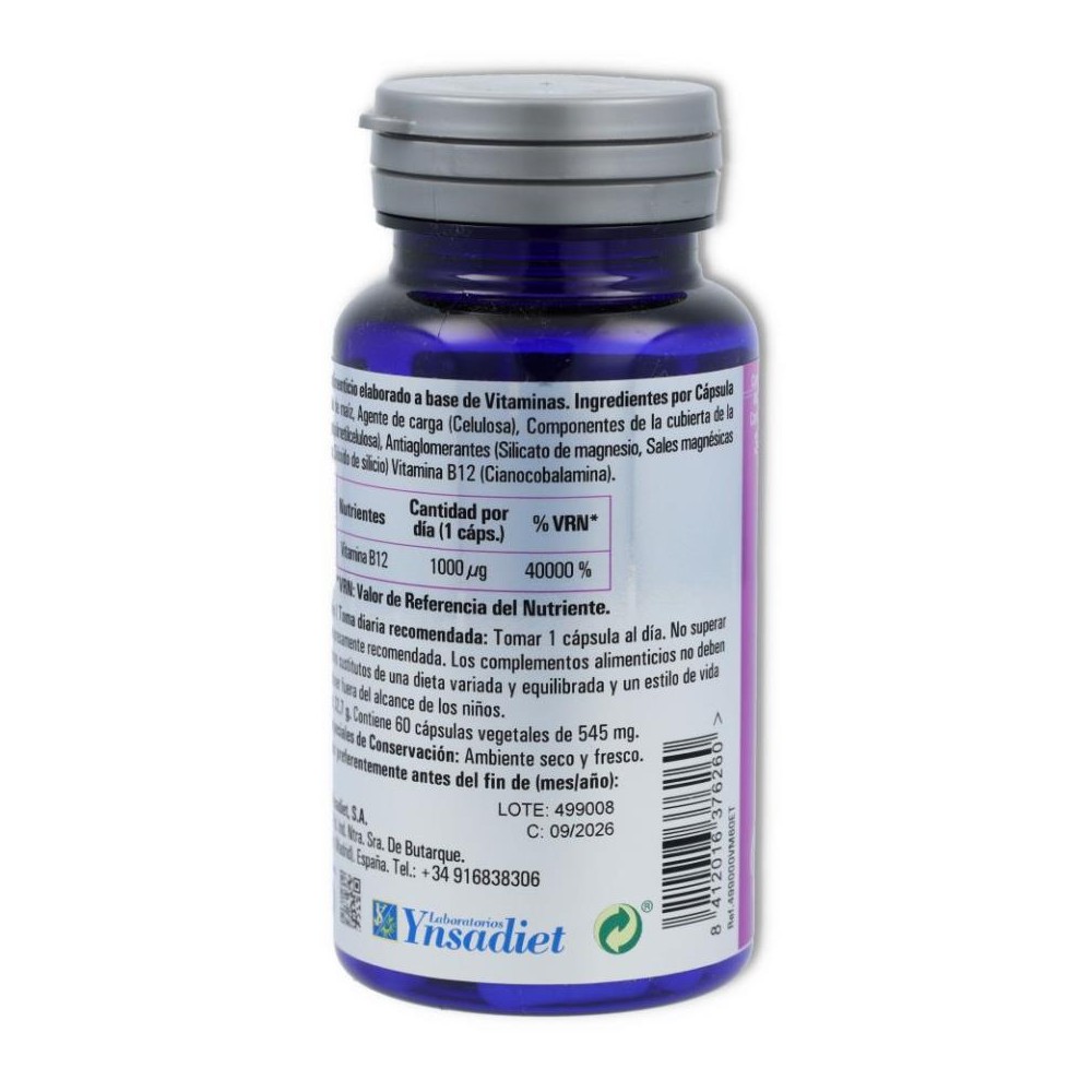 Vitamina B12 1000  60 cap Ynsadiet