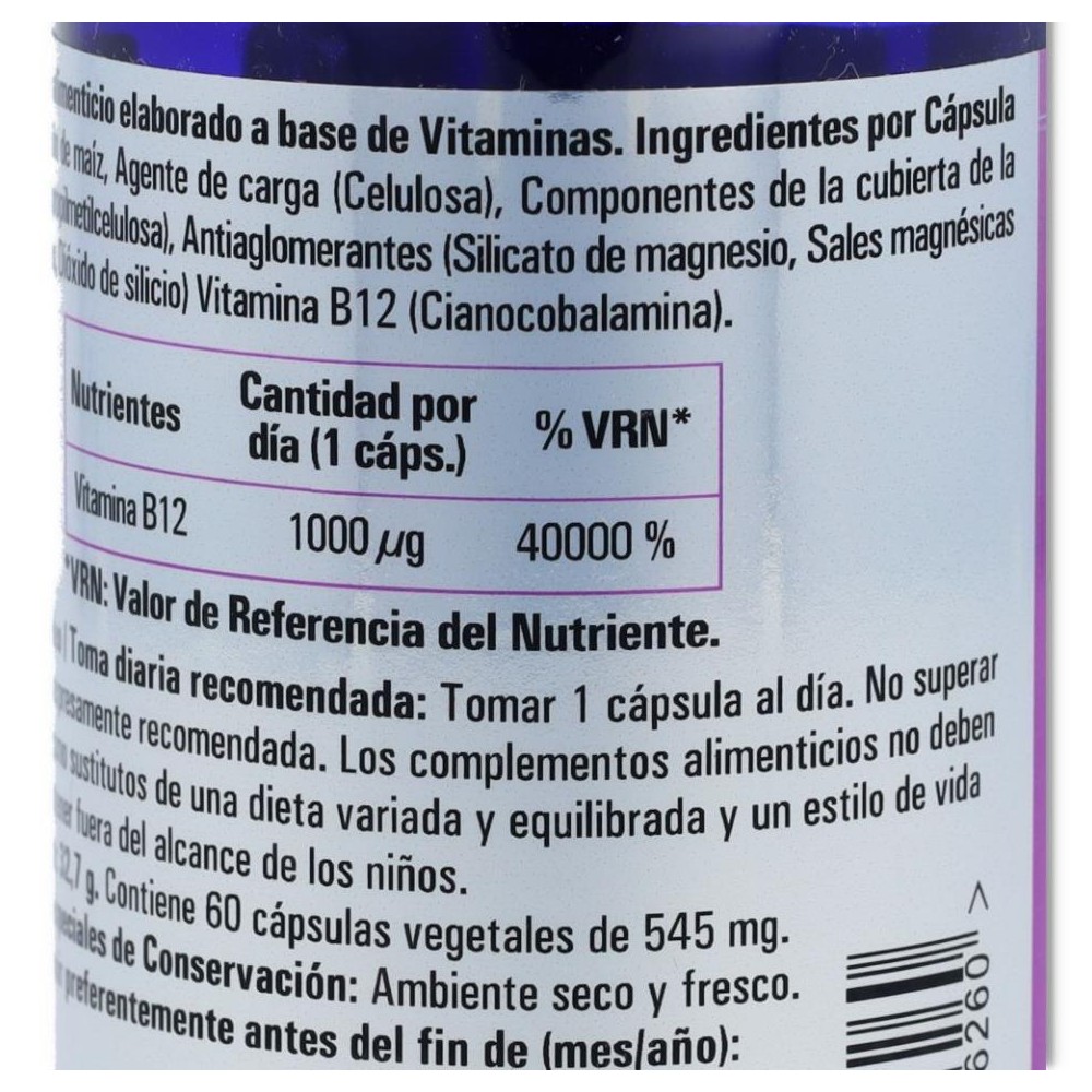 Vitamina B12 1000  60 cap Ynsadiet