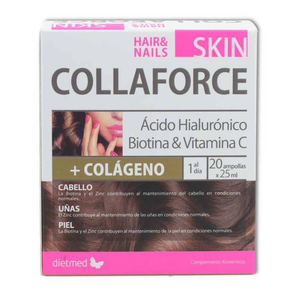 Collaforce cabello  piel y uñas 20 ampollas Dietme