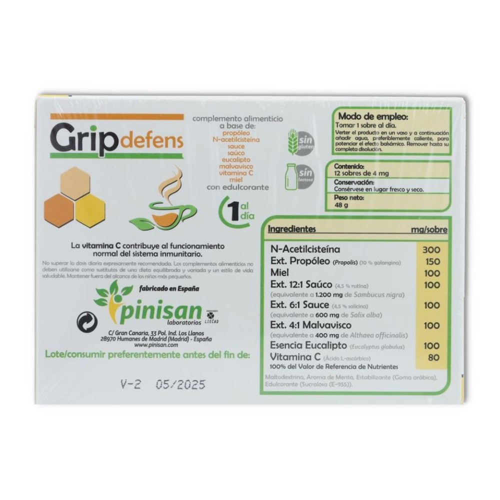 Grip defens 12 sobres Pinisan