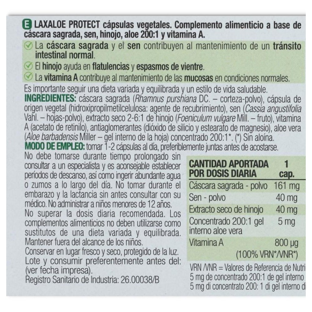 Laxaloe Protect 60 cap Santiveri