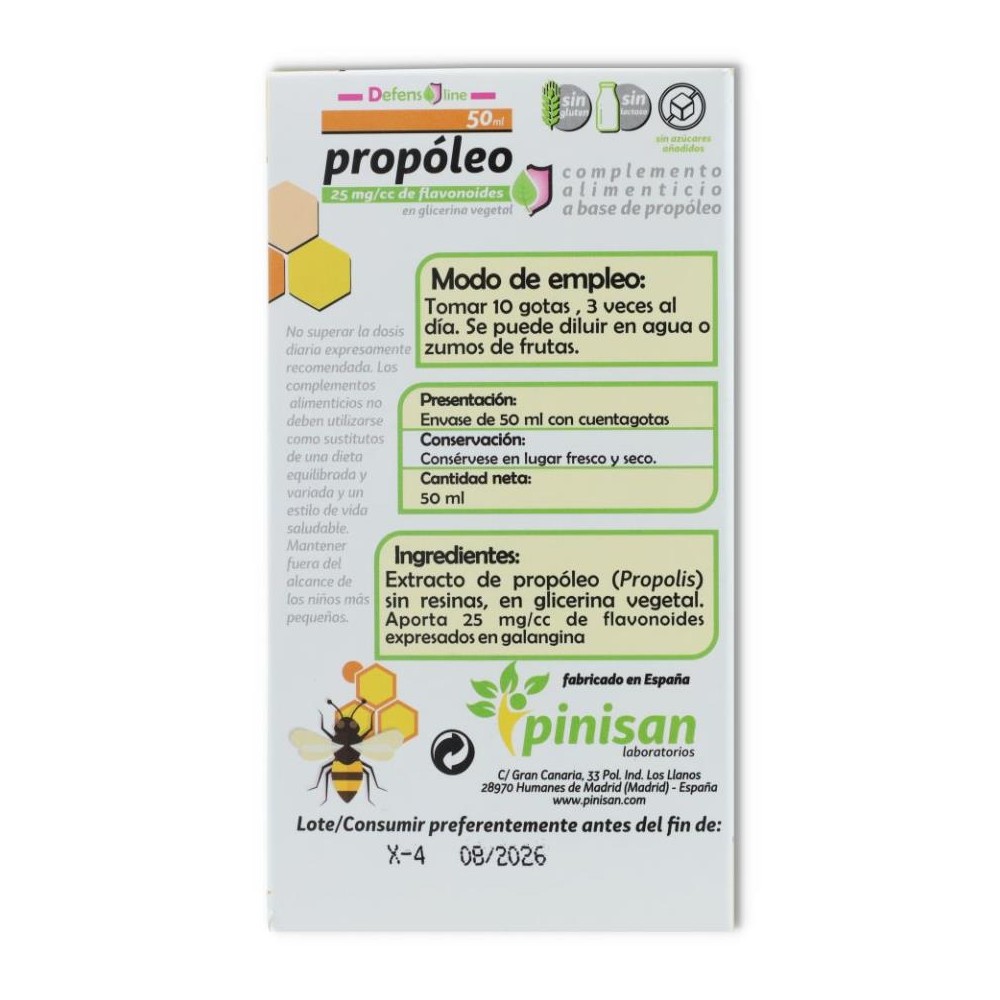 Extracto de Propoleo 50 ml Pinisan