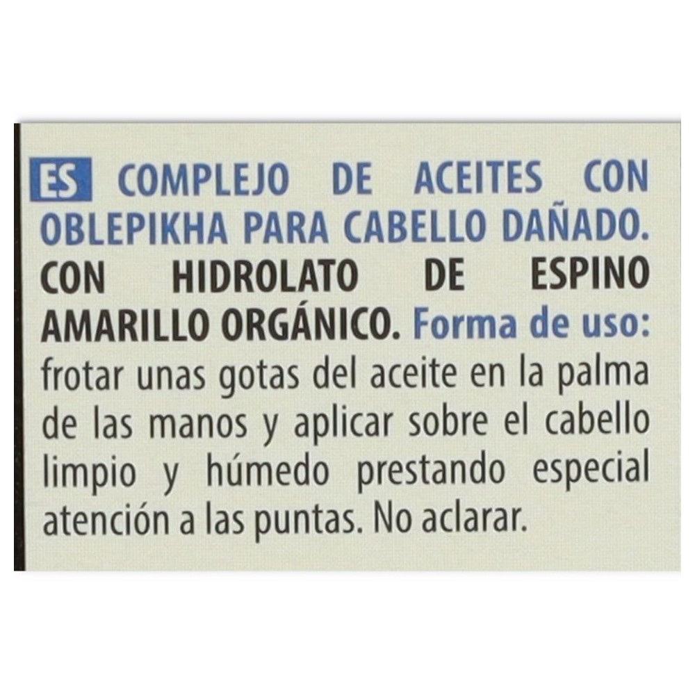 Aceite Cabellos Dañados 50 ml Oblepikha