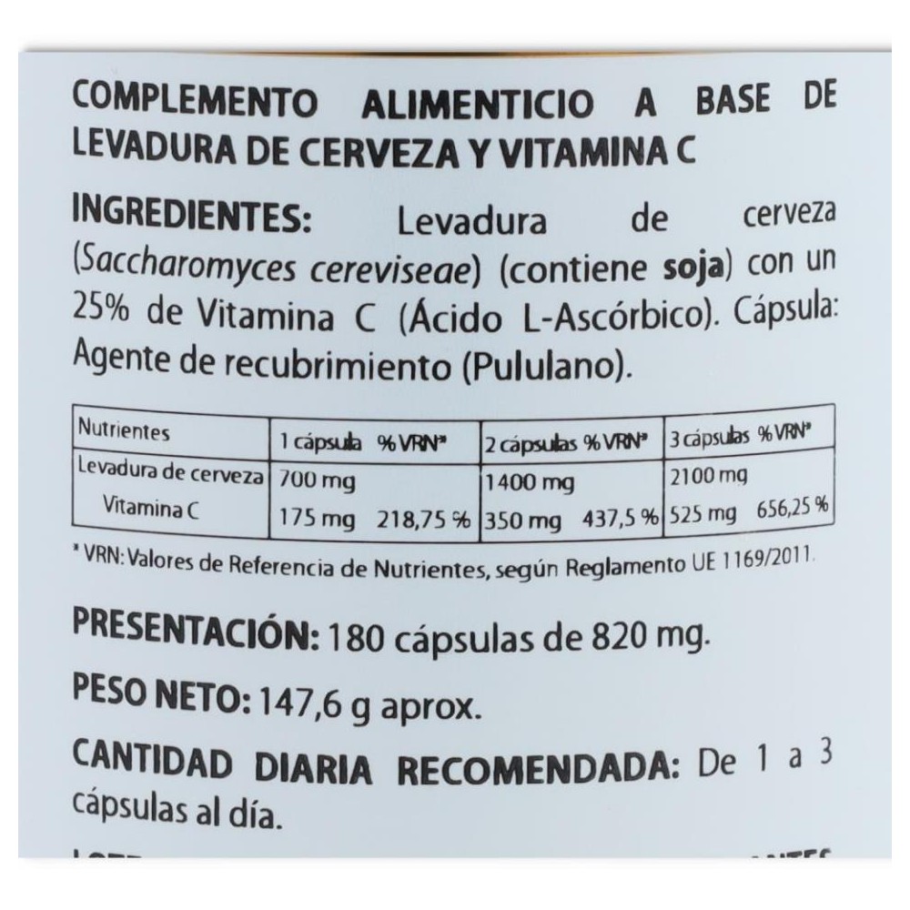 Holovit Vitamina C Organica 180 cap Equisalud