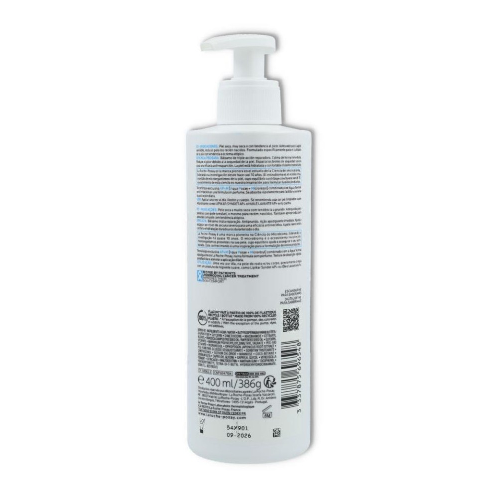 LIPIKAR BAUME AP 400 ml LA ROCHE POSAY 