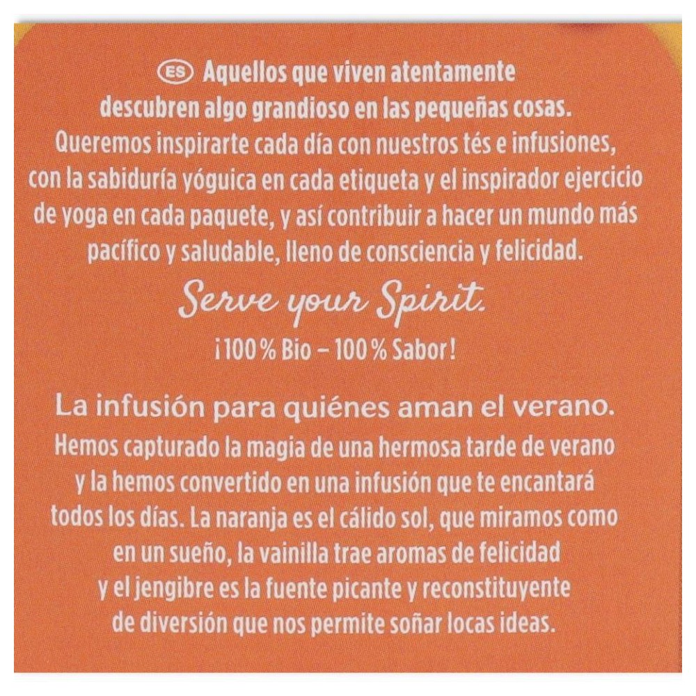 TE JENGIBRE NARANJA Y VANILLA 17 filtr Yogi