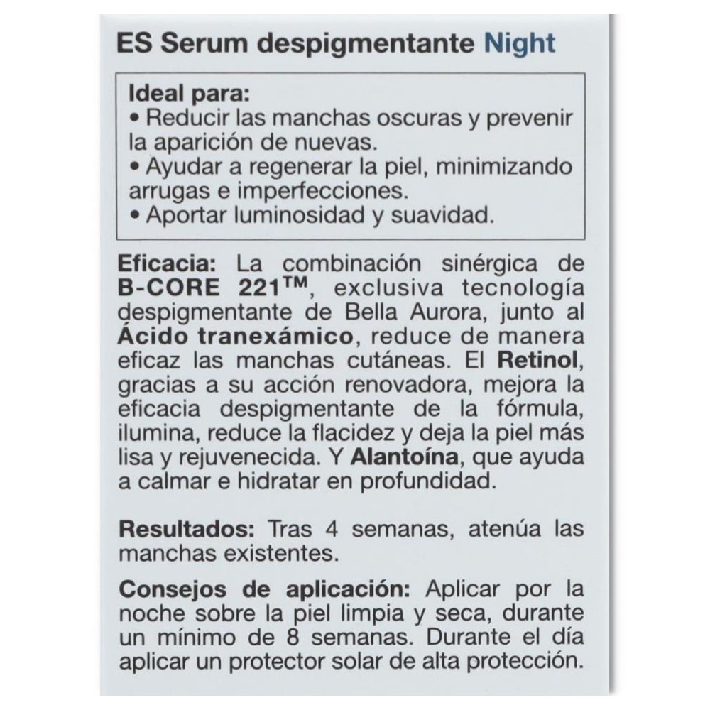 Bio 10 Forte Noche Serum Despigmentan 30 ml Bella