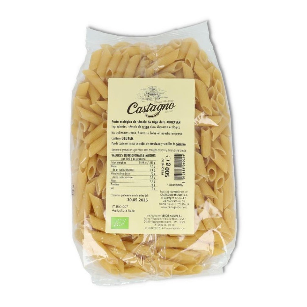 Macarrones Kamut eco 500 gr Castagno