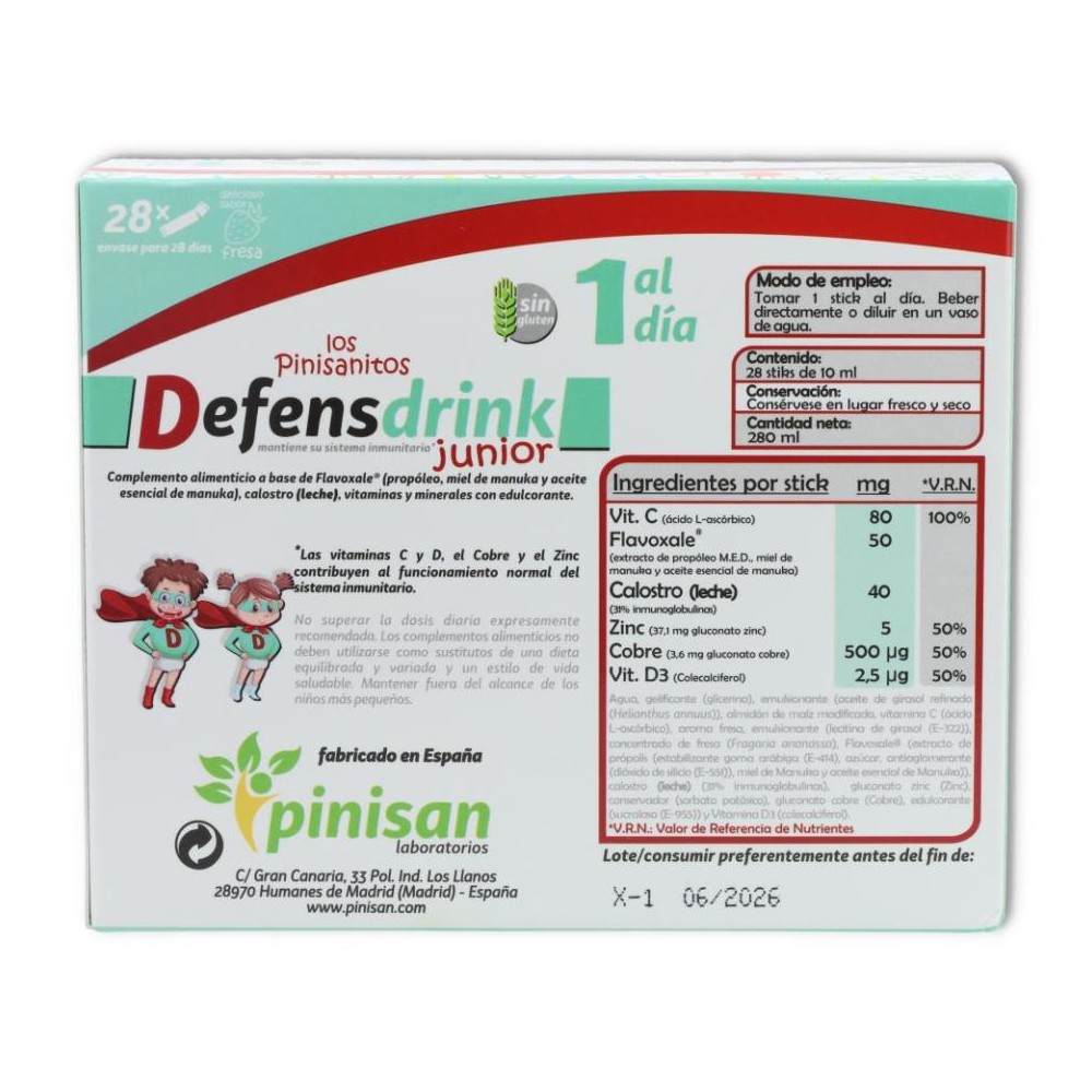 Defensdrink Junior 28 sticks Pinisan 