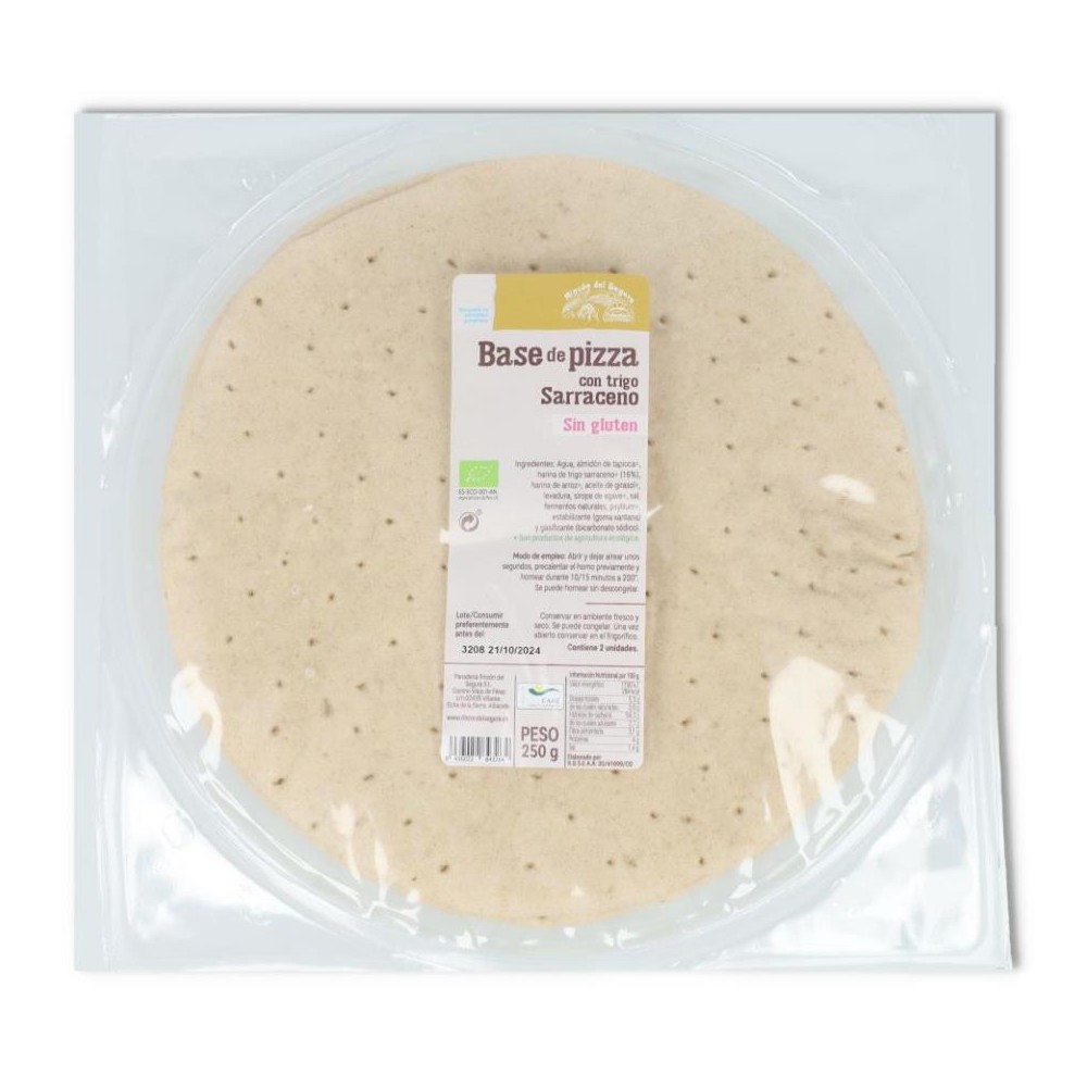 Bases Pizza Trigo Saraceno Bio Rincon del Segura