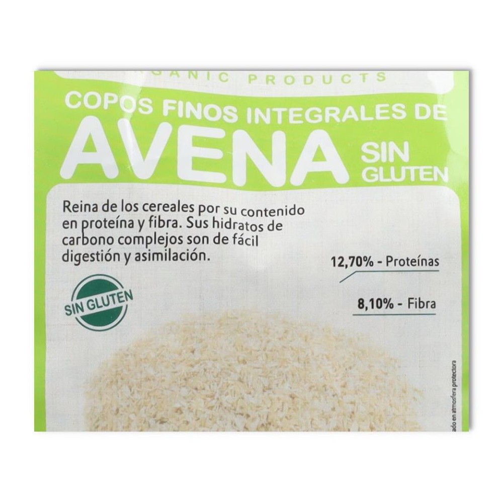 Copos de avena finos sin gluten 1K bio Toobio