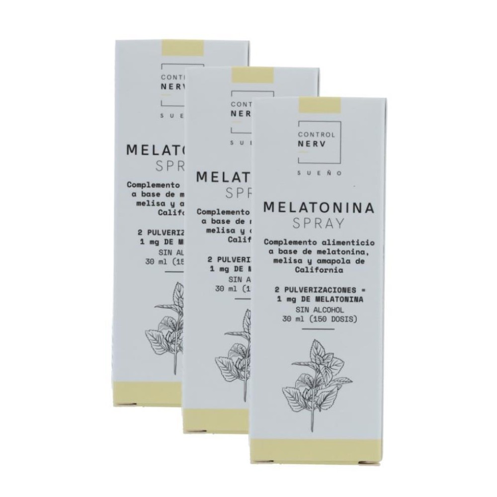 Herbora Pack 3 Botes Melatonina Spray 30 ml 