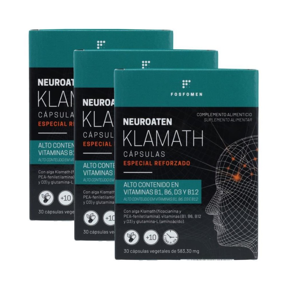 Herbora Pack 3 Cajas Neuroaten Klamath 30 cap 