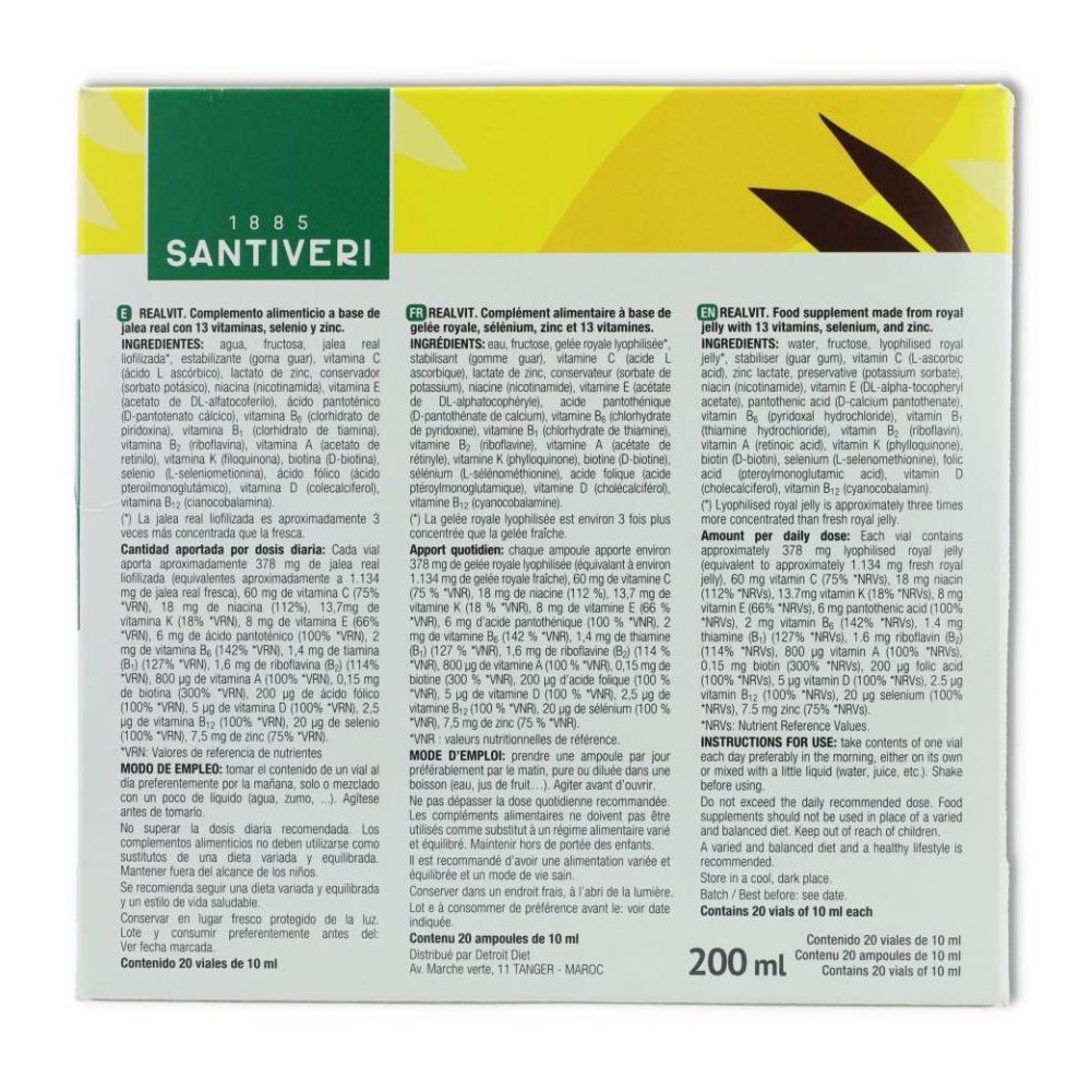 Santiveri Pack 2 Cajas Realvit 20 viales 1 Ud 