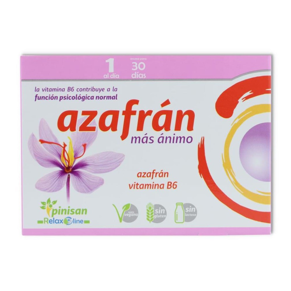 Pinisan Pack 3 Cajas Azafran mas Animo 30 cap 