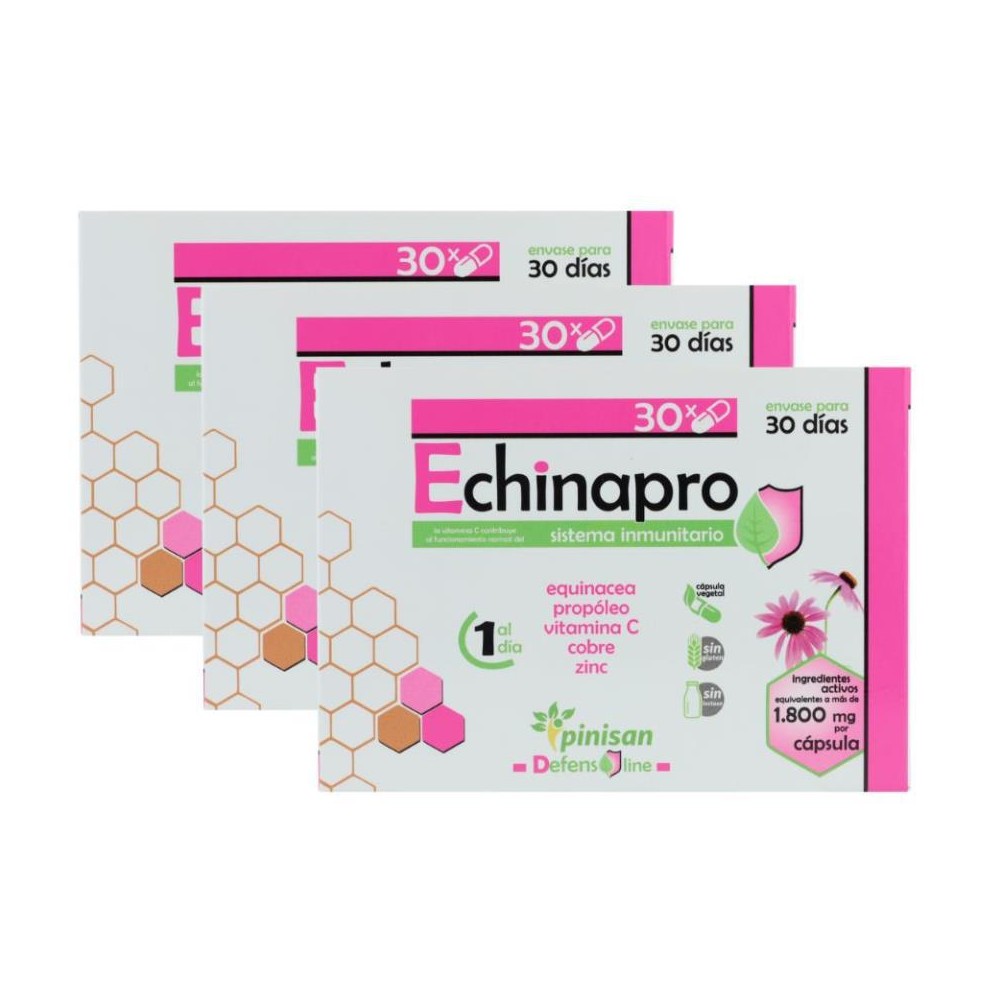 Pinisan Pack 3 Cajas Echinapro Defen 30 cap 