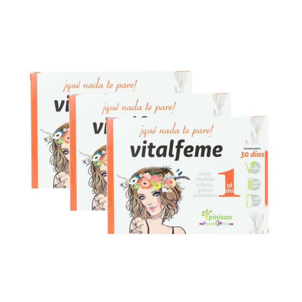 Pinisan Pack 3 Cajas  Vitalfeme 30 cap 