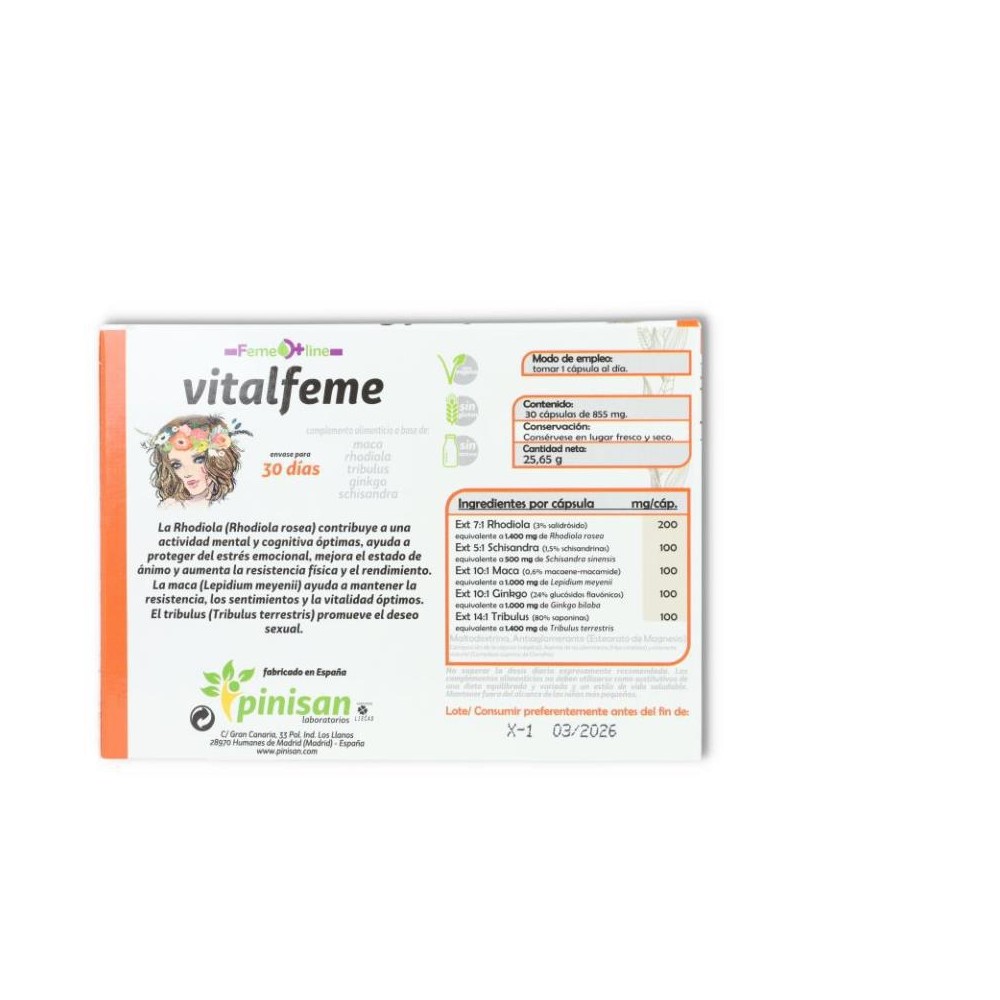 Pinisan Pack 3 Cajas  Vitalfeme 30 cap 