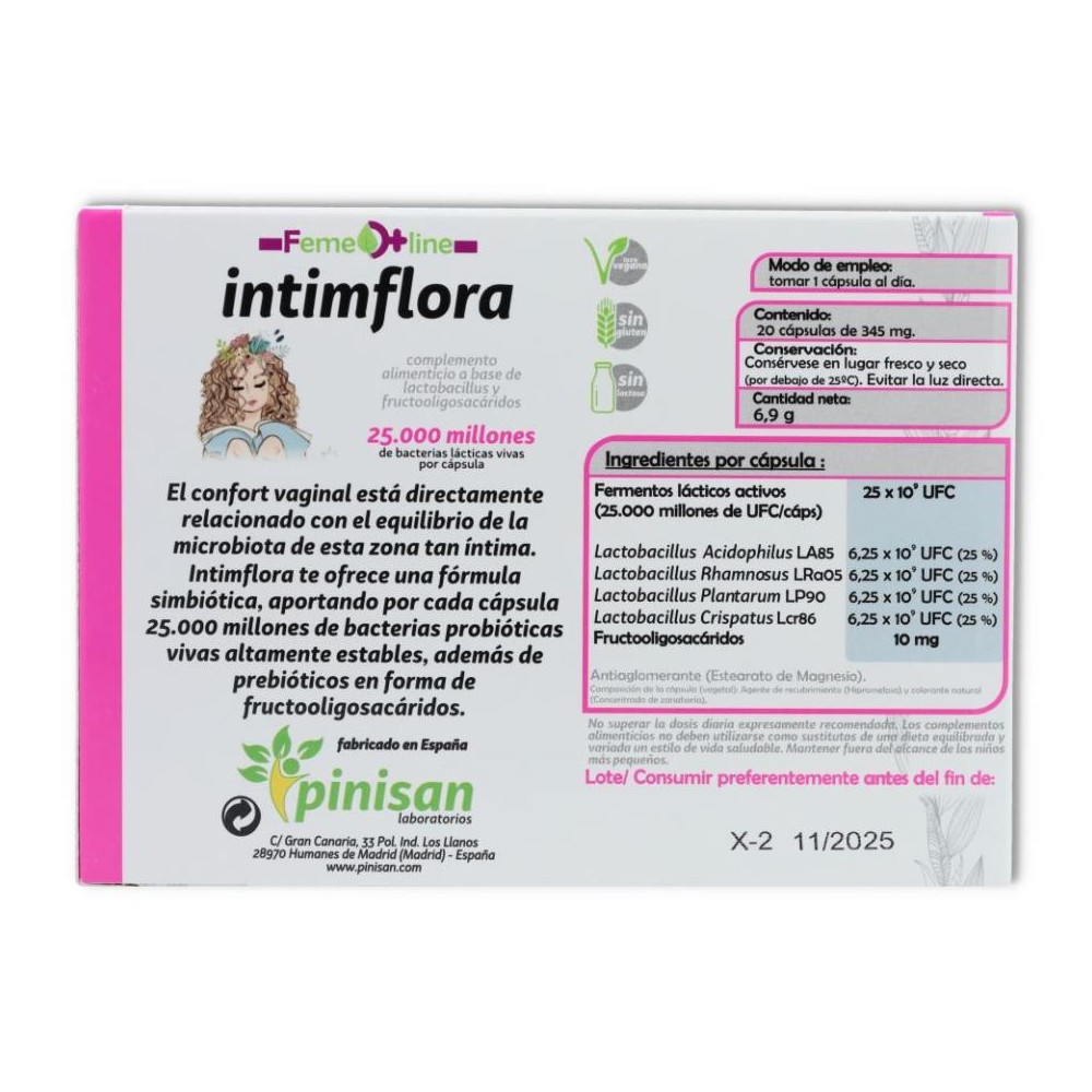 Pinisan Pack 3 Cajas Intimflora 30 cap 