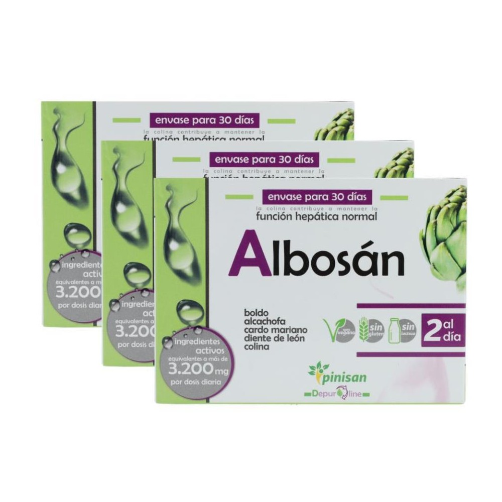 Pinisan Pack 3 Cajas Albosan 60 cap 