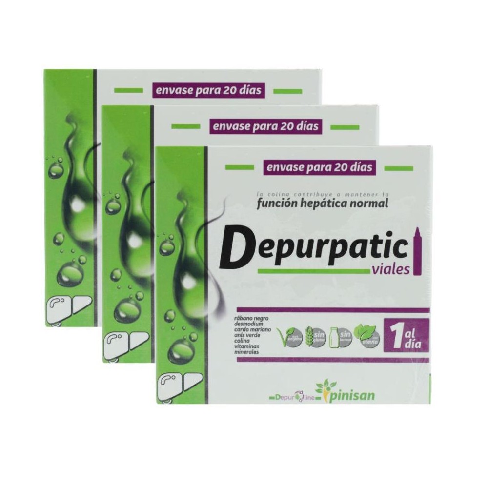 Pinisan Pack 3 Cajas Depurpatic 20 viales 