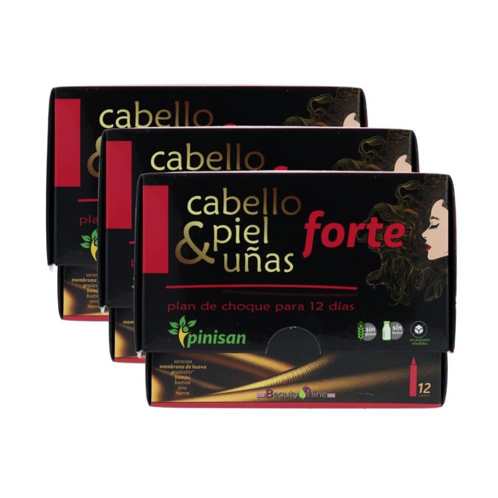 Pinisan Pack 3 Cajas Cabello Piel Uñas 12 via 