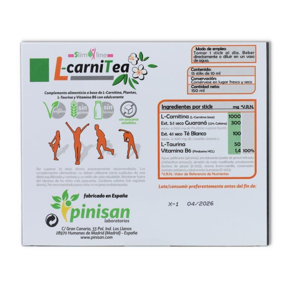 Pinisan Pack 3 Cajas L-Carnitea 15 stiks 