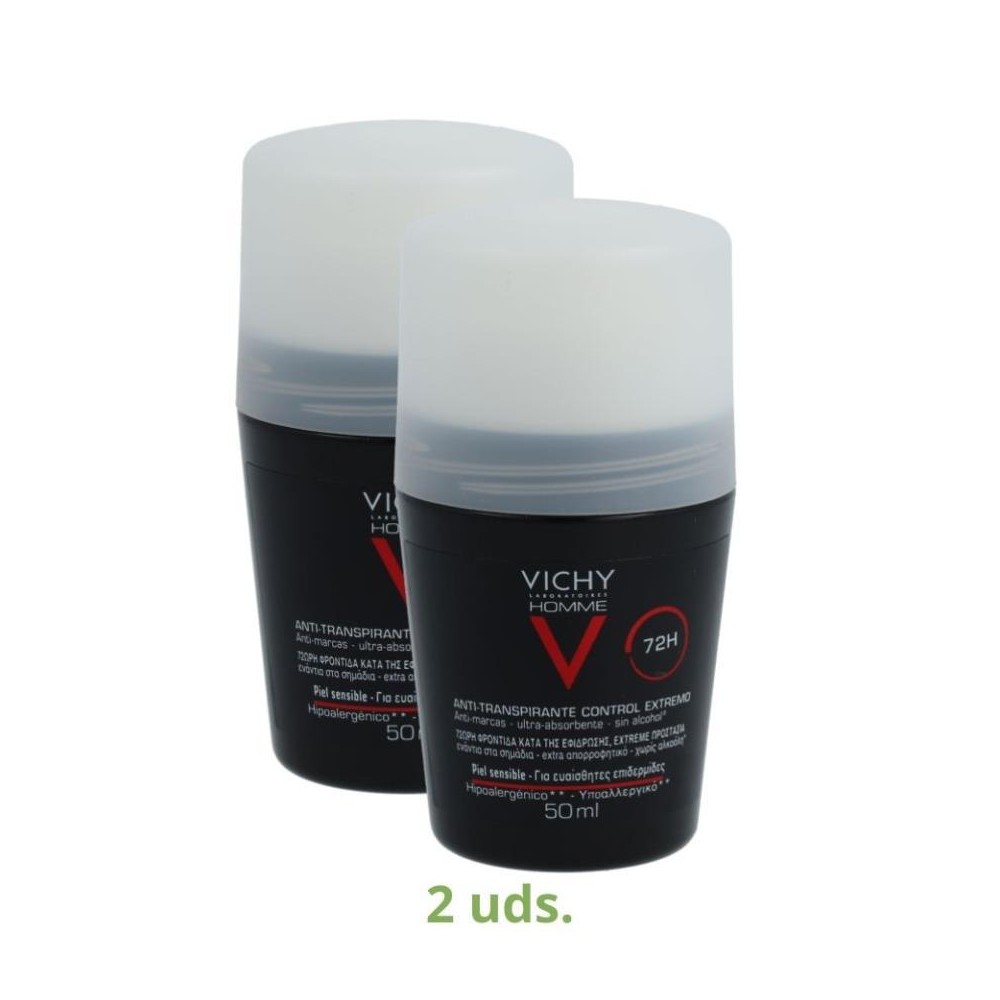 Vichy Pack 2 botes Desodorante Hombre 50 ml 72 ho 