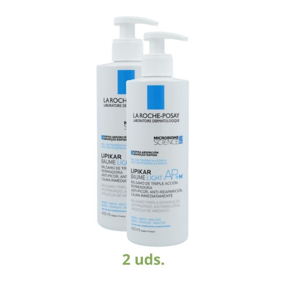 Roche Pack 2 botes Lipikar Baume Light 400 ml 