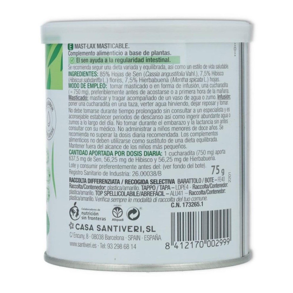 Santiveri Pack 3 Botes Sanaflor Mast-Lax 75 gr 