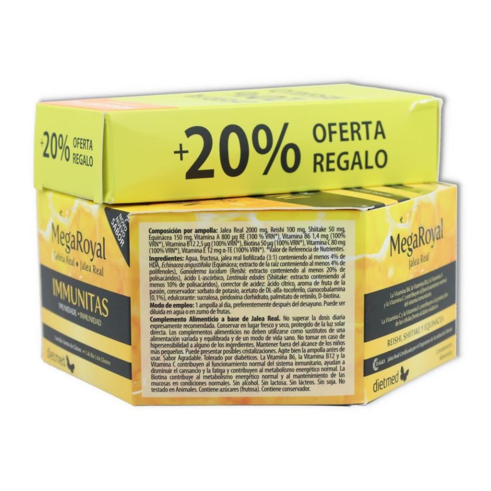 Mega royal Inmunitas 20 ampollas Dietmed